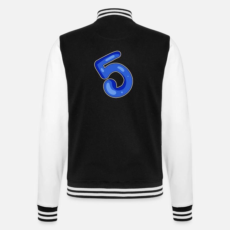 5 Bleu - Veste Teddy - noir/blanc