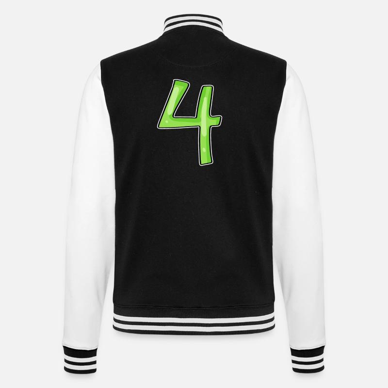4 - Quatre Vert - Veste Teddy - noir/blanc