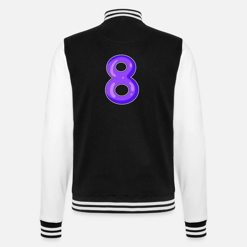 8 Eight - College Sweat Jacket - black/white