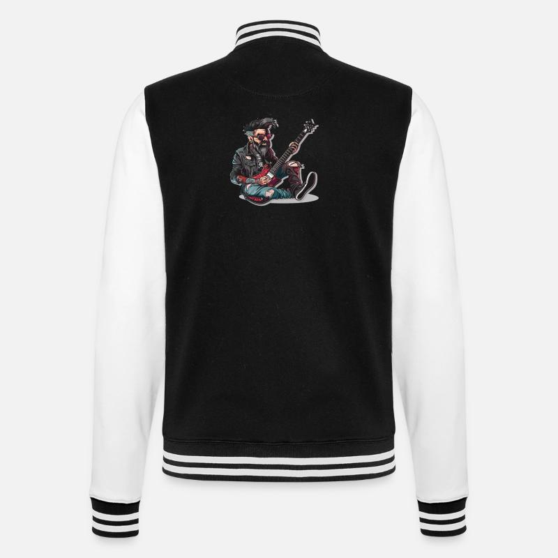 Rock - Rock and Roll - Veste Teddy - noir/blanc