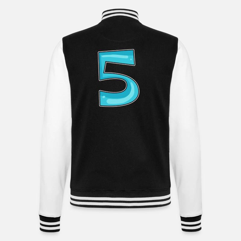 Number 5 Number - College Sweat Jacket - black/white