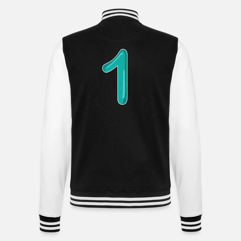 Numéro 1 - Veste Teddy - noir/blanc