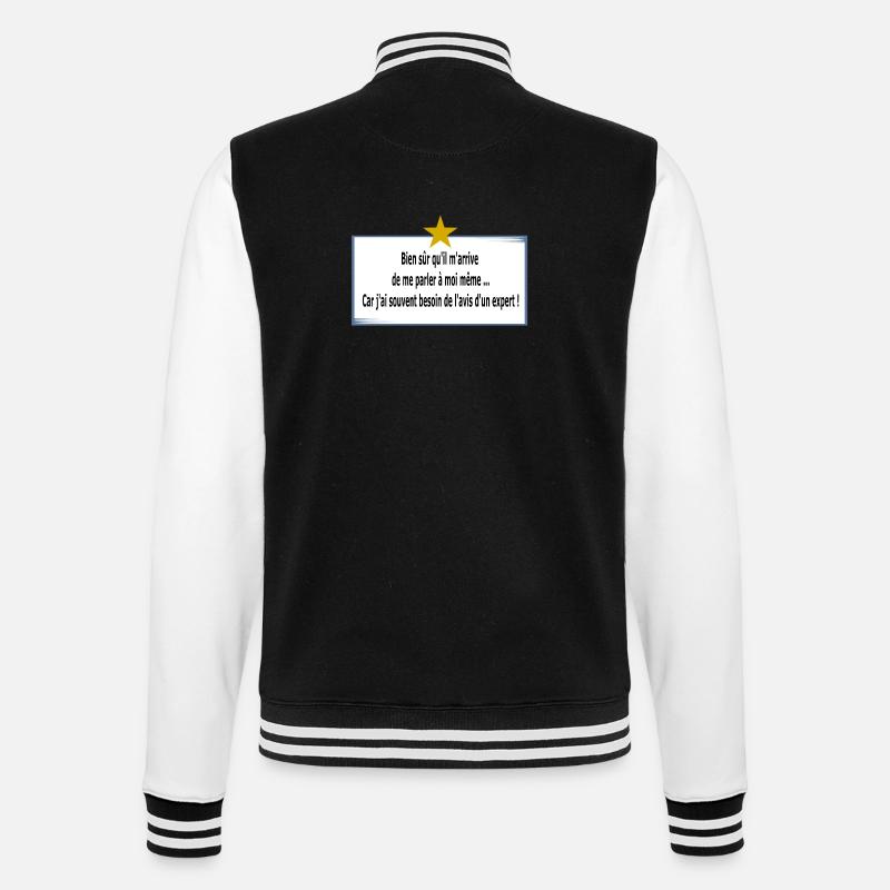 Je me parle à moi même - Veste Teddy - noir/blanc
