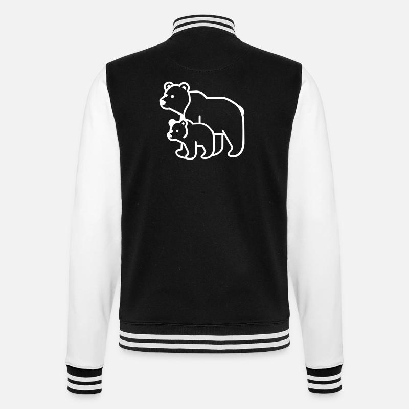 mama bear, papa bear - College Sweat Jacket - black/white
