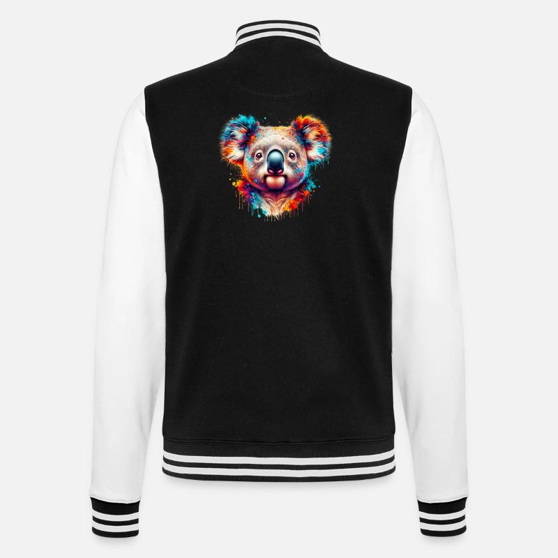 Koala - Veste Teddy - noir/blanc