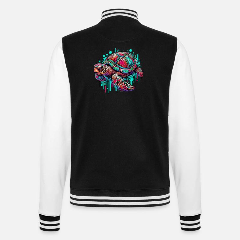 Turtle - College Sweat Jacket - black/white