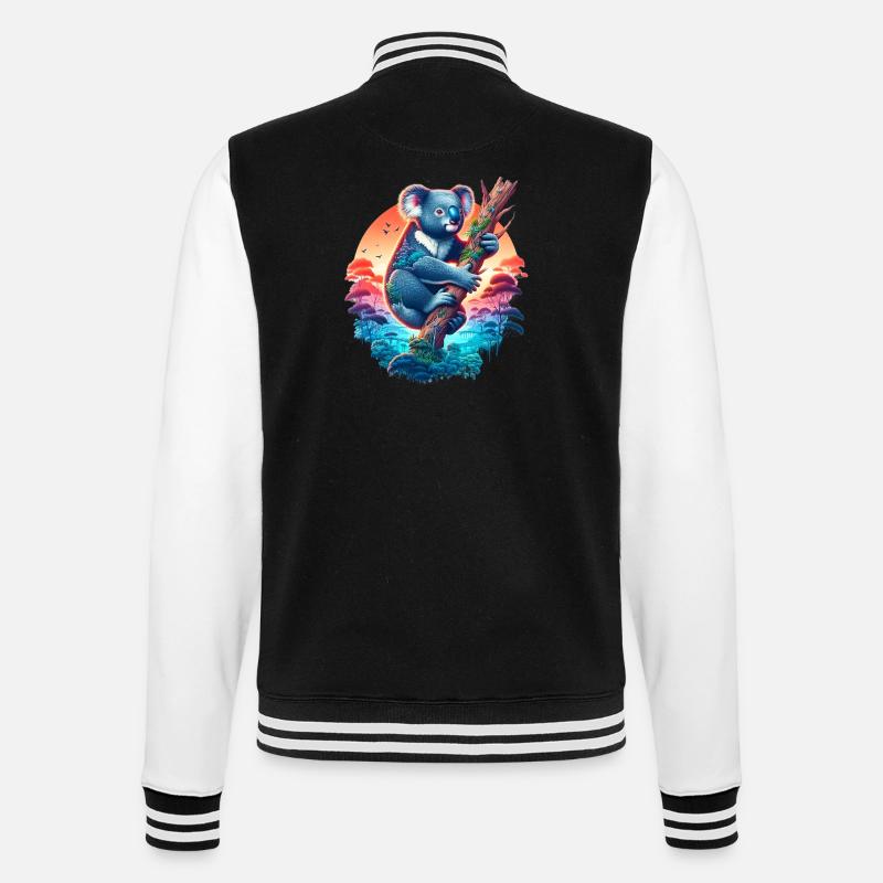 Koala - Veste Teddy - noir/blanc