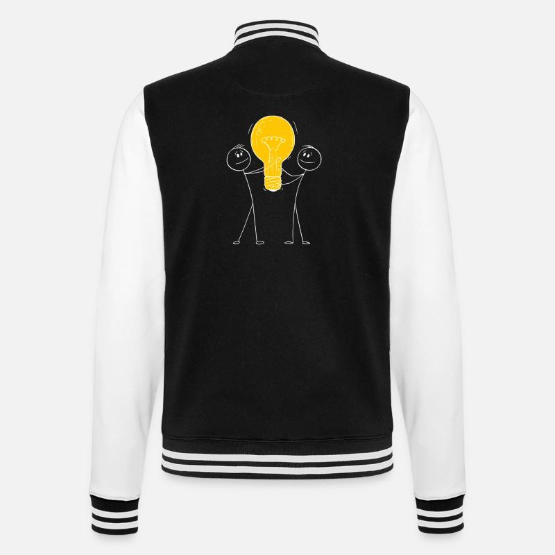 Inner light illuminate the outside - College Sweat Jacket - black/white