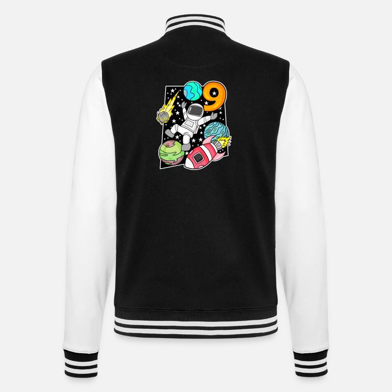 Astronaute - 9e anniversaire garçon - Veste Teddy - noir/blanc