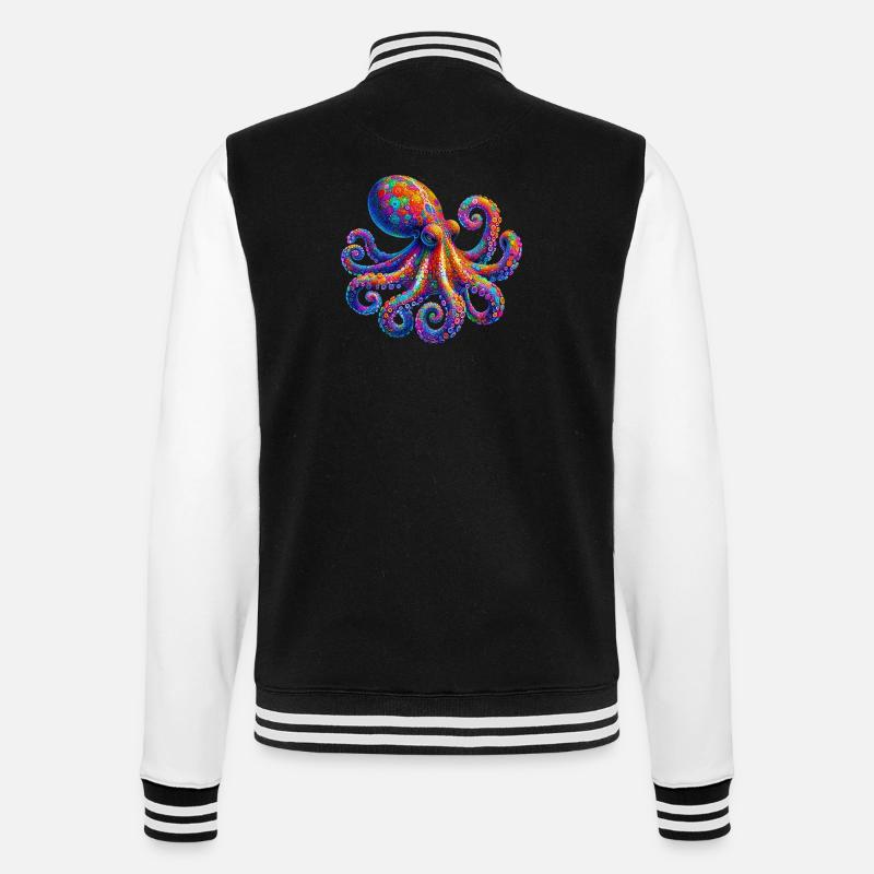 Pieuvre - Veste Teddy - noir/blanc