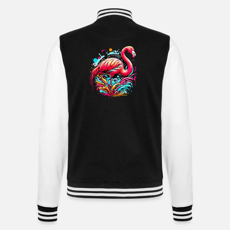 Flamant - Veste Teddy - noir/blanc