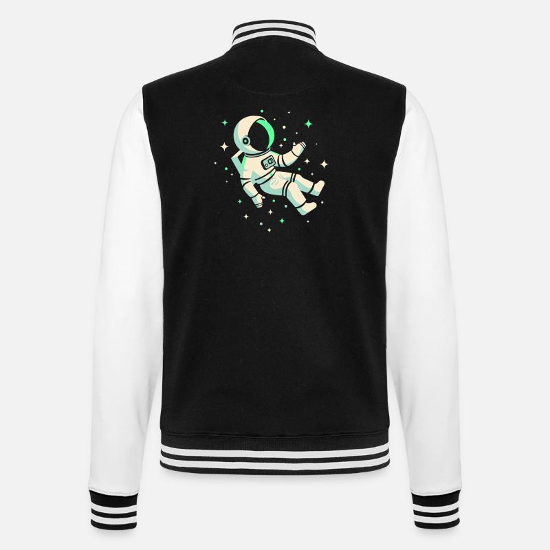 Astronaut - College-Sweatjacke - Schwarz/Weiß