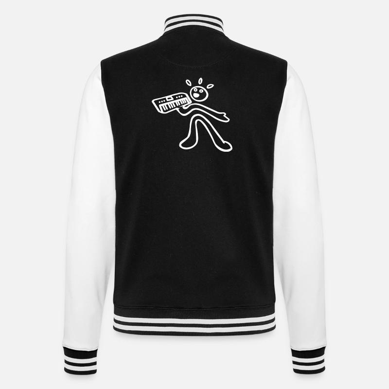 synth player - College Sweat Jacket - black/white