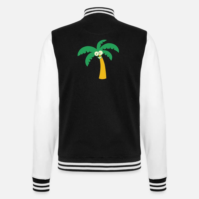 Palmtree - College Sweat Jacket - black/white