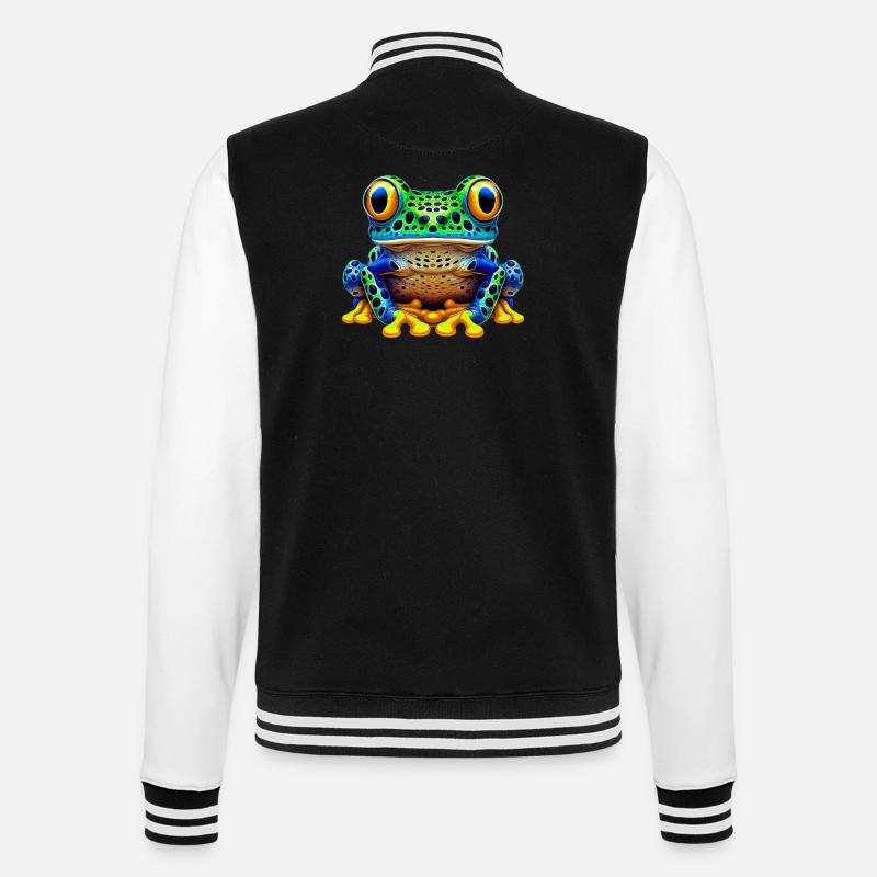 Grenouille - Veste Teddy - noir/blanc