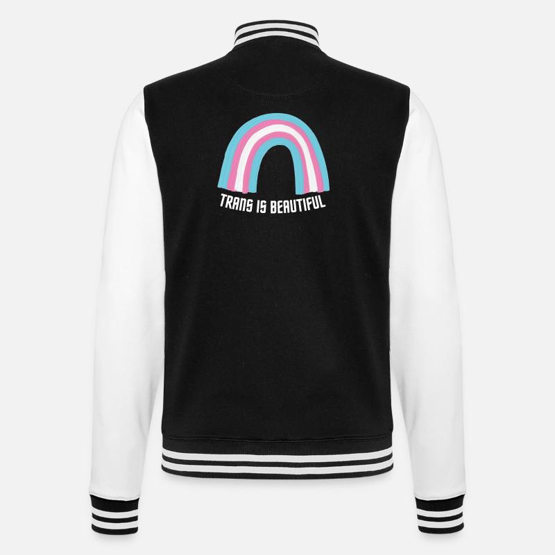 Trans est beau - Veste Teddy - noir/blanc