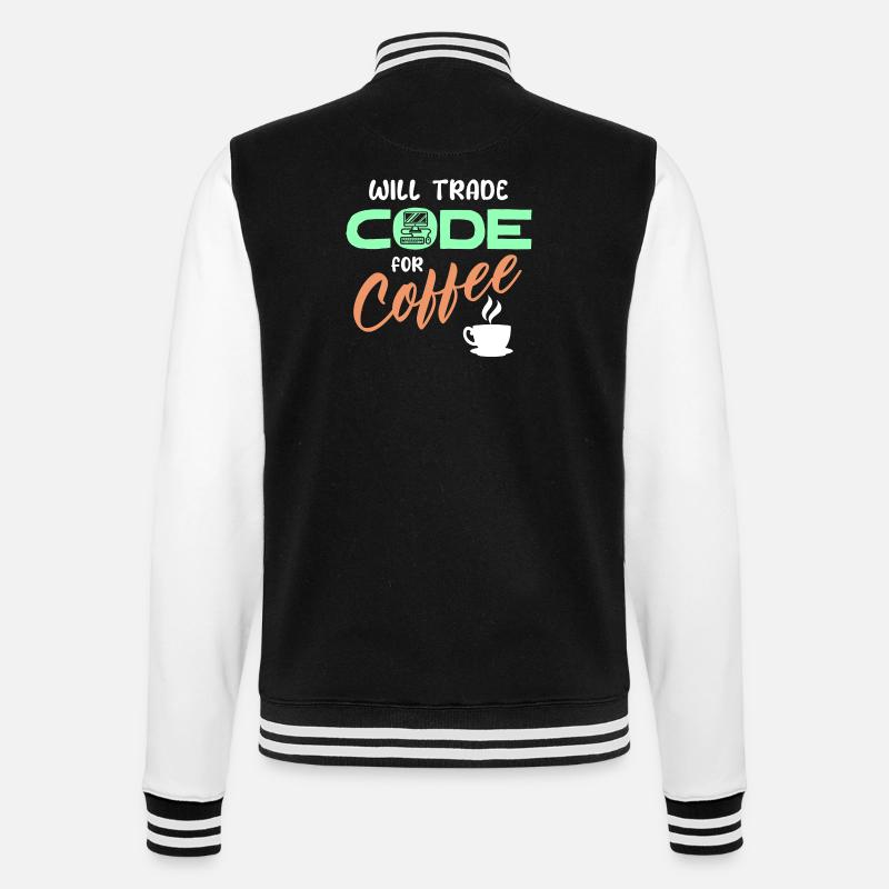 Programmer Developer Code Statement Computer - College Sweat Jacket - black/white