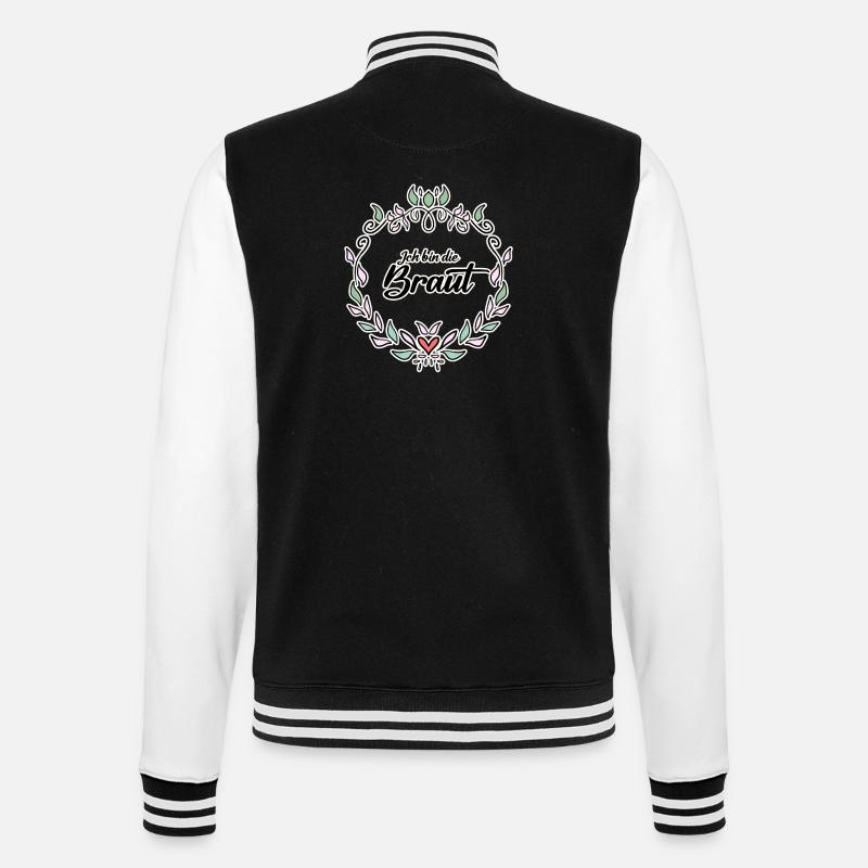 Braut Motiv Form - College-Sweatjacke - Schwarz/Weiß