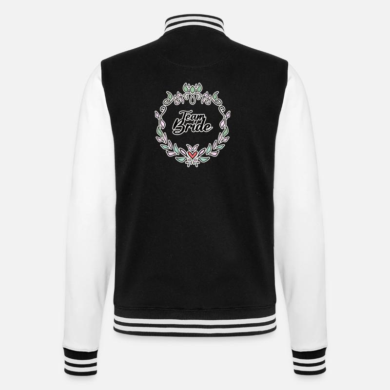 Team Bride - College Sweat Jacket - black/white