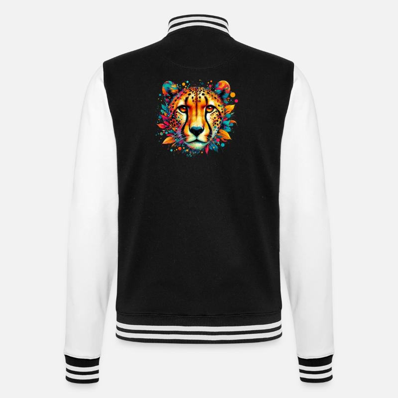 Gepard - College-Sweatjacke - Schwarz/Weiß