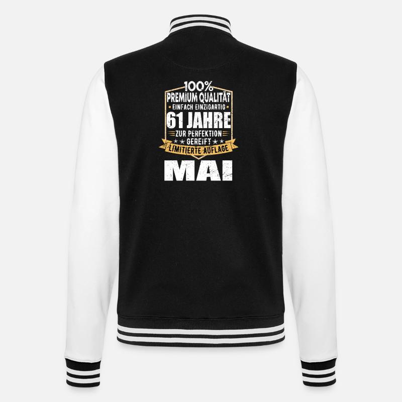61 ans anniversaire Design Limited - Veste Teddy - noir/blanc