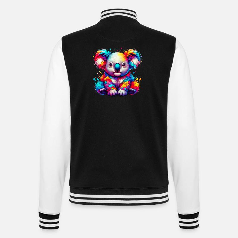 Koala - Veste Teddy - noir/blanc