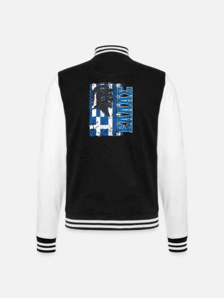 Griechenland Ellas - College-Sweatjacke - Schwarz/Weiß