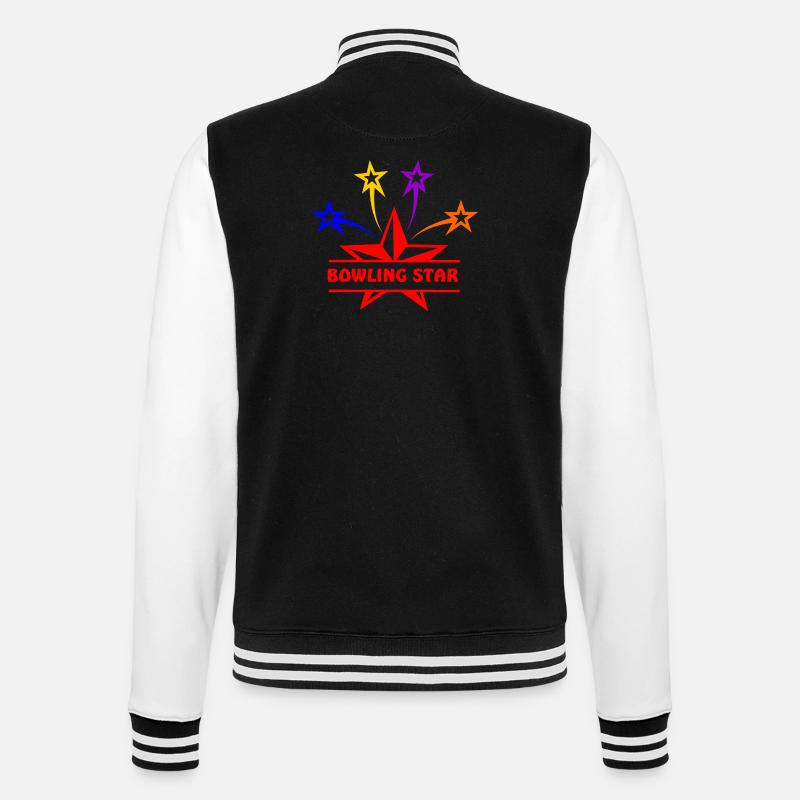 Couleur étoile de bowling - Veste Teddy - noir/blanc