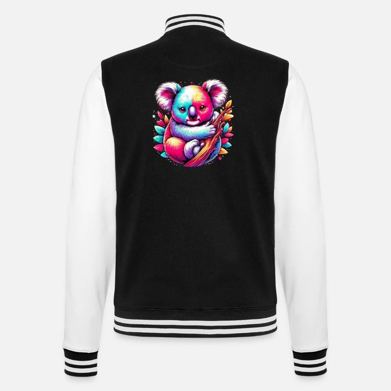 Koala - College-Sweatjacke - Schwarz/Weiß