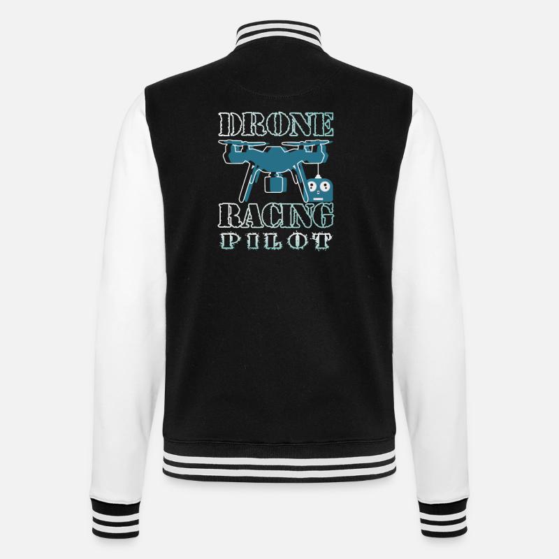 Drohnen Pilot - College-Sweatjacke - Schwarz/Weiß