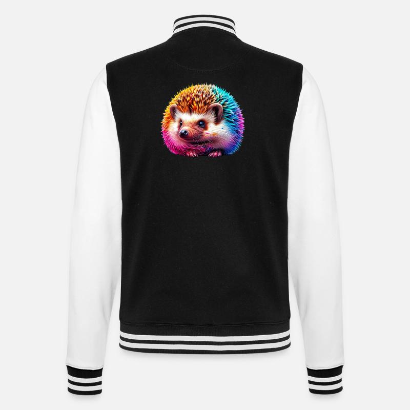 Hedgehog - College Sweat Jacket - black/white