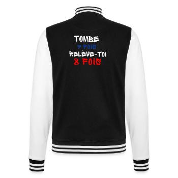 Zeugnis von Optimismus und Widerstandsfähigkeit - College-Sweatjacke - Schwarz/Weiß - Hinten - Marisol (170cm)