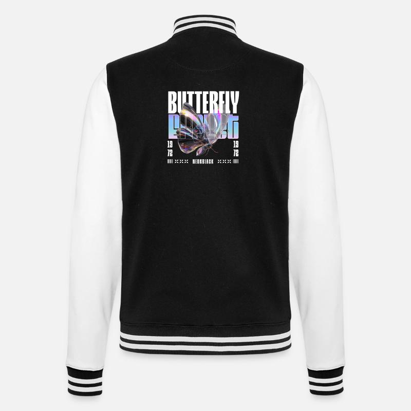 Holo effet papillon - Veste Teddy - noir/blanc