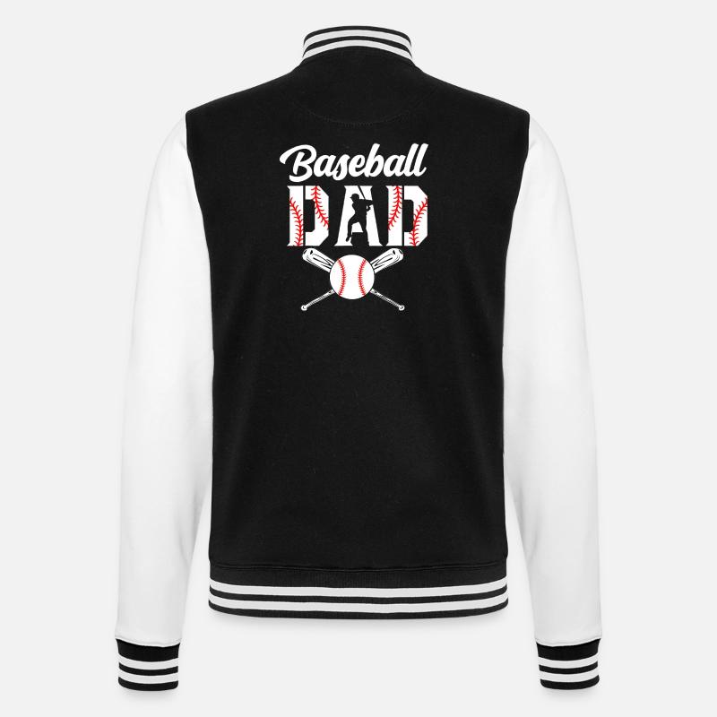 Baseball Dad Emblem Tee - College Sweat Jacket - black/white