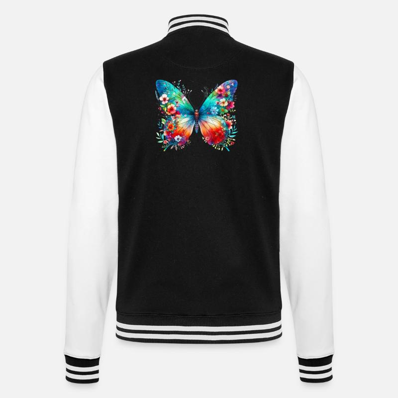 Papillon - Veste Teddy - noir/blanc
