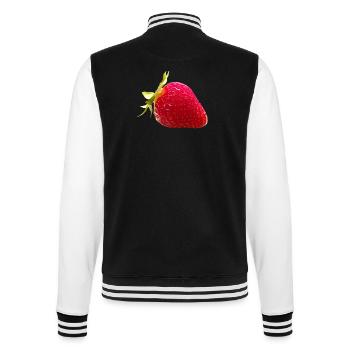 STRAWBERRY - College Sweat Jacket - black/white - Back - Marisol (170cm)