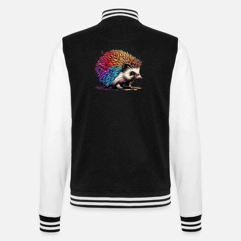Hérisson - Veste Teddy - noir/blanc