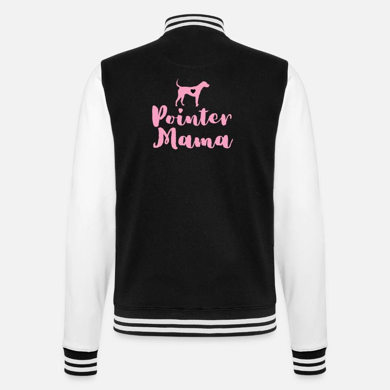 German Pointer Mom Pointer Mama - College Sweat Jacket - black/white