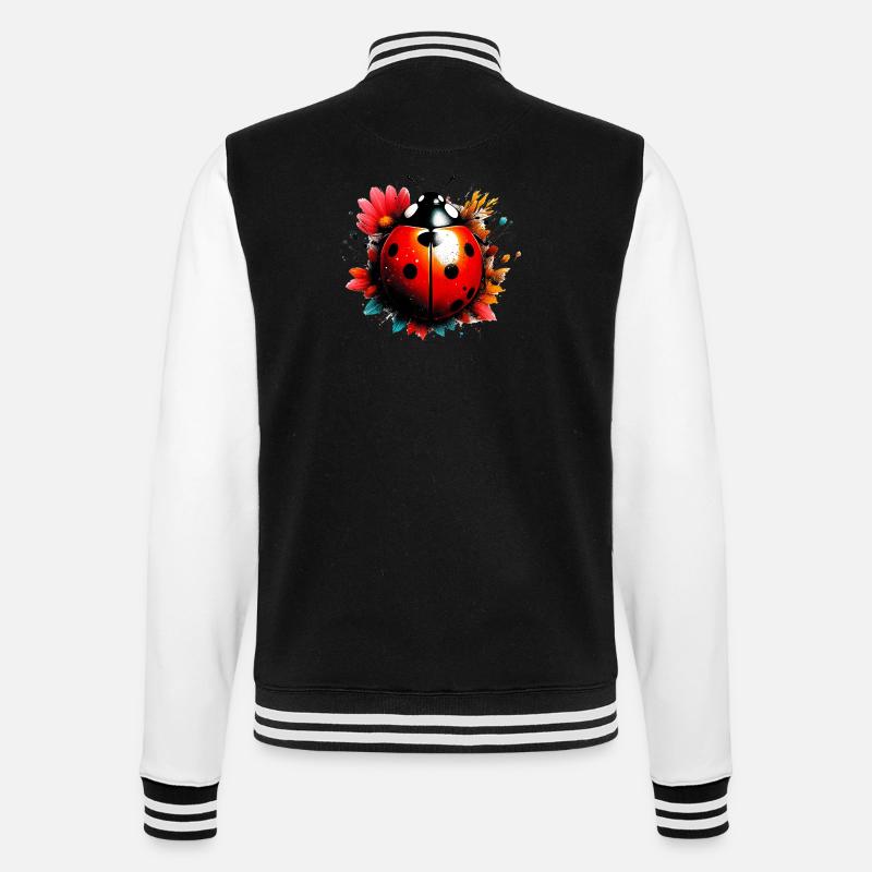 Marienkäfer - College-Sweatjacke - Schwarz/Weiß