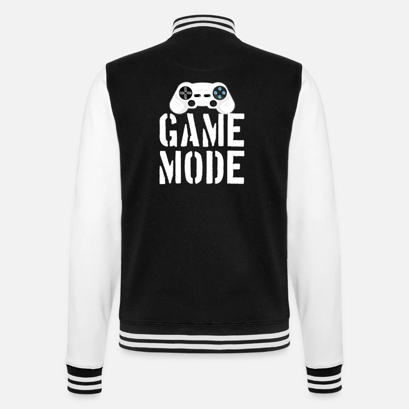 Game Mode - College-Sweatjacke - Schwarz/Weiß