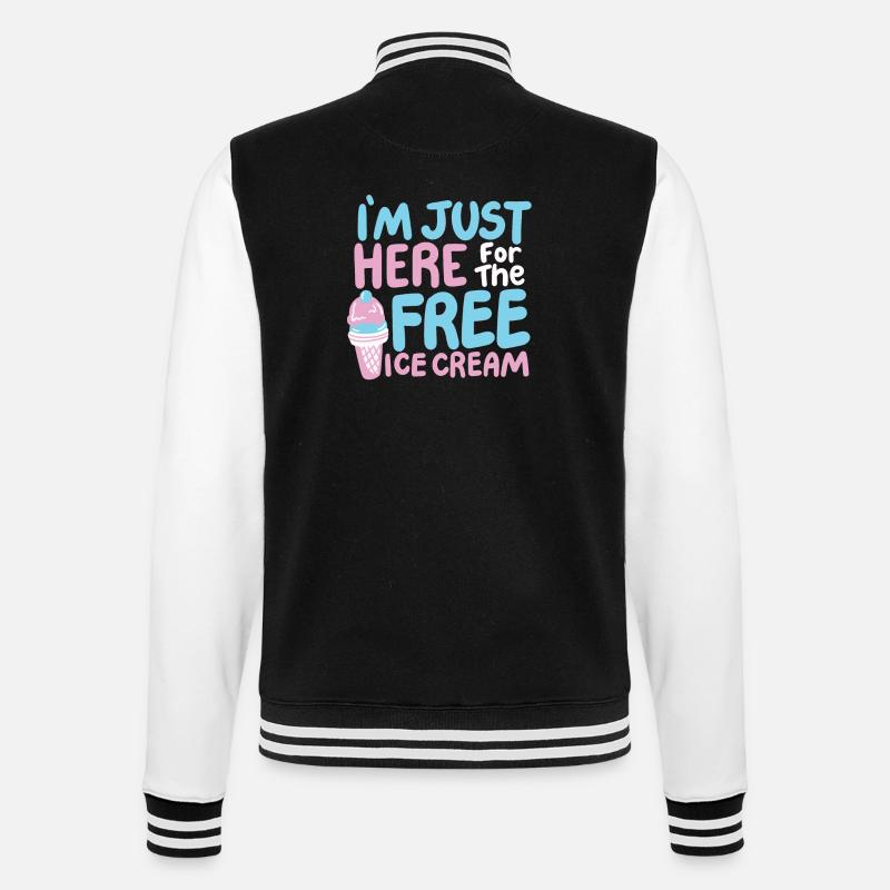 Eiscreme Eisliebhaber - College-Sweatjacke - Schwarz/Weiß