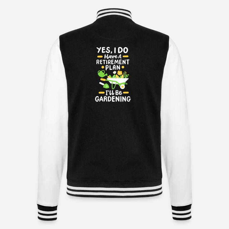 Garten Gartenarbeit Pflanzen - College-Sweatjacke - Schwarz/Weiß