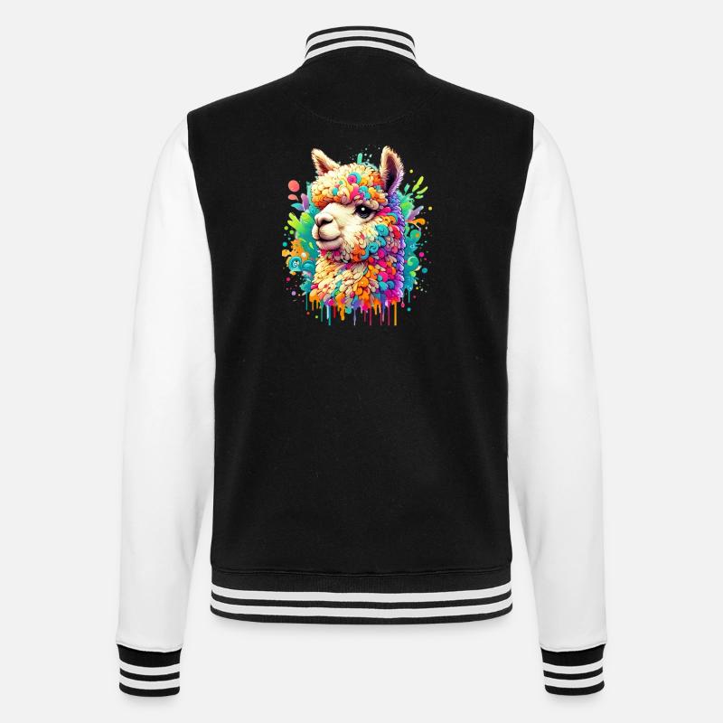 Alpaca - College Sweat Jacket - black/white