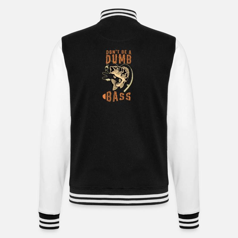 Don't Be a Dumb Bass - College-Sweatjacke - Schwarz/Weiß