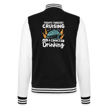 Kreuzfahrt Trinken - College-Sweatjacke - Schwarz/Weiß - Hinten - Marisol (170cm)