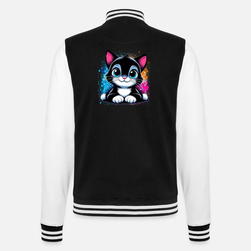 Cat - College Sweat Jacket - black/white