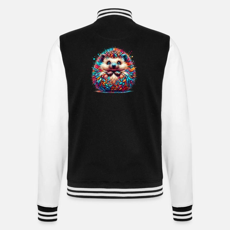 Hérisson - Veste Teddy - noir/blanc