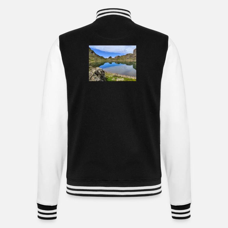 Robert See - College-Sweatjacke - Schwarz/Weiß