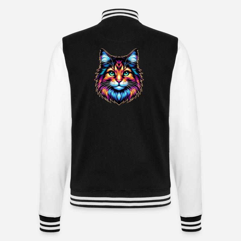 Cat - College Sweat Jacket - black/white