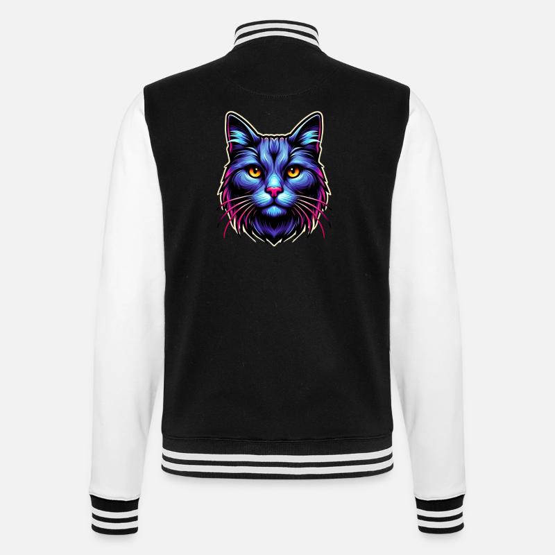 Cat - College Sweat Jacket - black/white